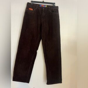 Women's Dark Brown Corduroy Flare Jeans